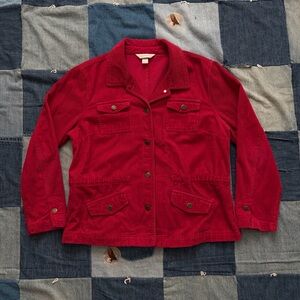 cold water christopher & banks red jacket size L